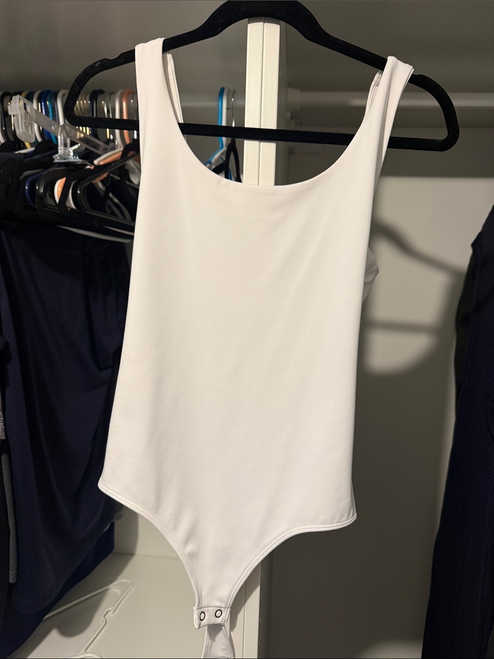 White Scoop Neck Bodysuit - Women Intimates & Sleepwear